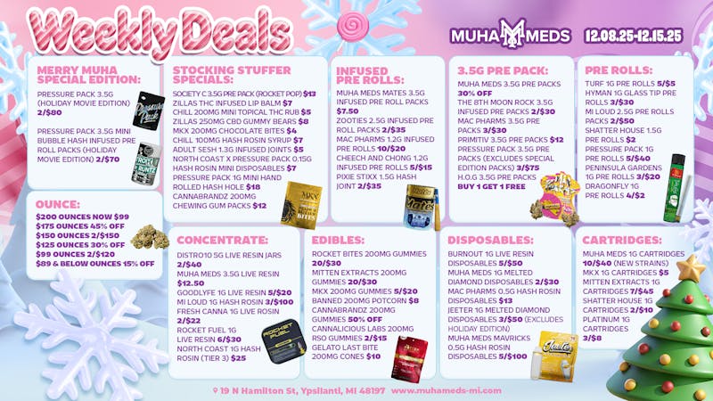 Muha Meds Ypsilanti - Recreational SNOW SMOKE SESH? YES PLEASE! 3PM-7PM ONLY!