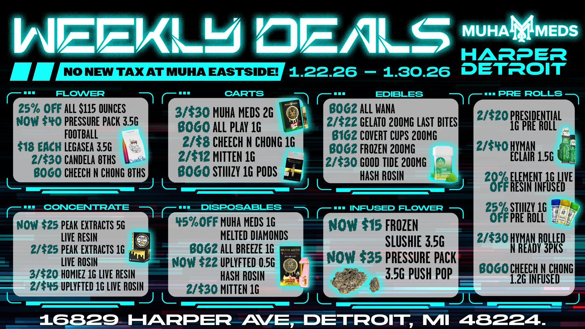 Muha Meds Detroit Muha Meds Harper Detroit Weekly Deals Blowout!