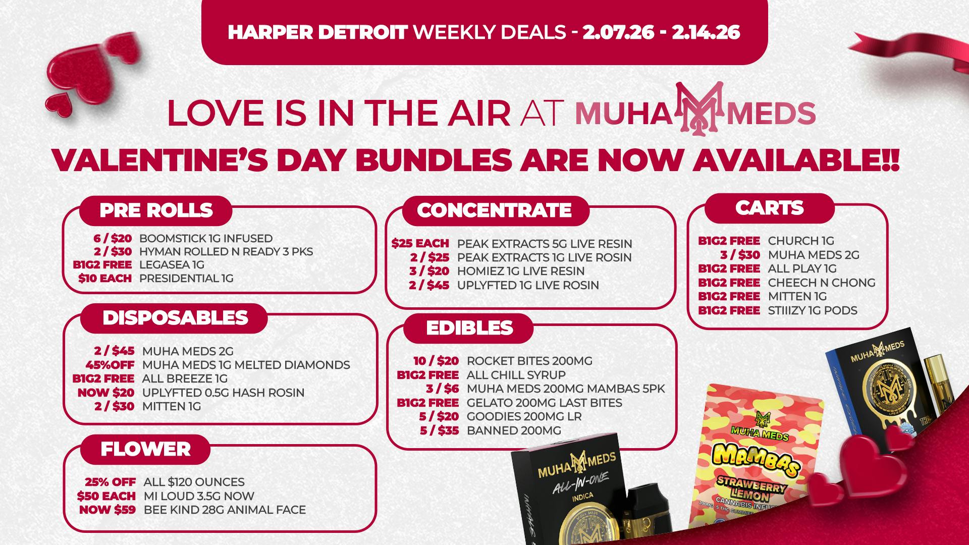 Muha Meds Detroit Muha Meds Valentine Weekly Deals In Harper Detroit