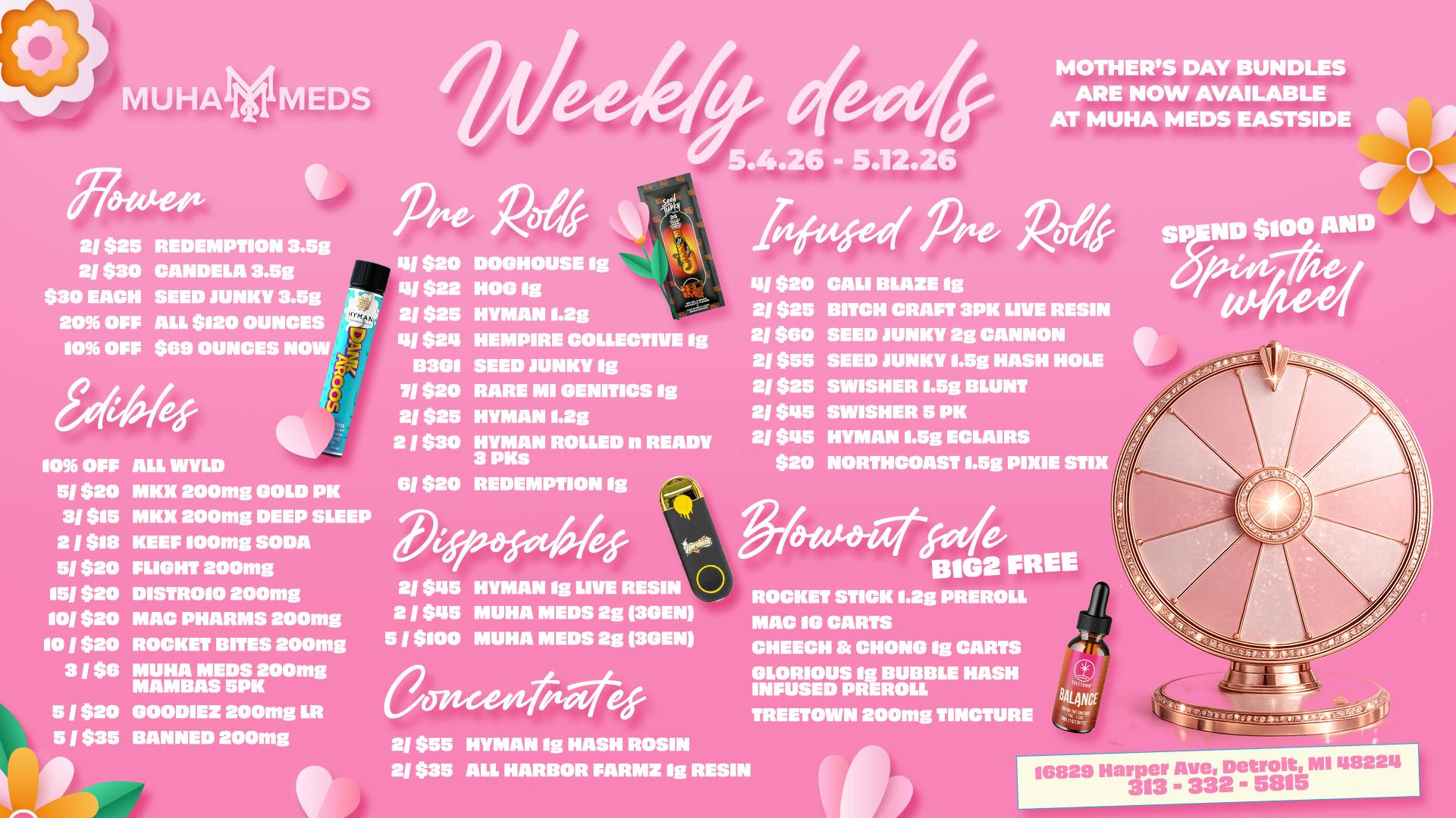Muha Meds Detroit Muha Meds Weekly Deals: Spin & Save Big Now!