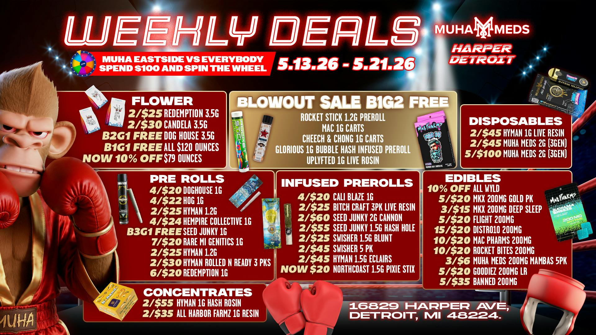 Muha Meds Detroit Muha Eastside Weekly Deals: Big2Free Savings Today