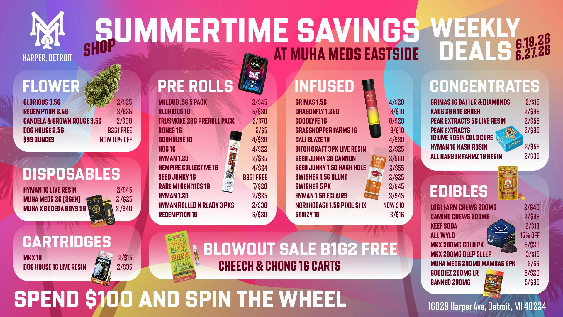 Muha Meds - Detroit Muha Eastside Summer Deals: Spin and Save All Week