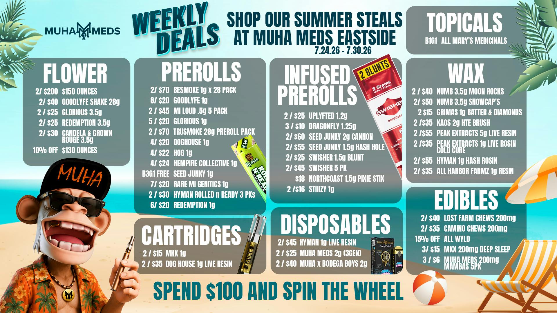 Muha Meds - Detroit Muha Meds Weekly Beach Deals, Spin & Save Now!