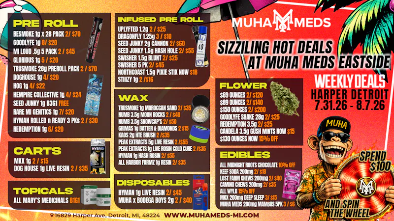 Muha Meds - Detroit Muha Eastside Sizzling Deals: Spin and Save Today!