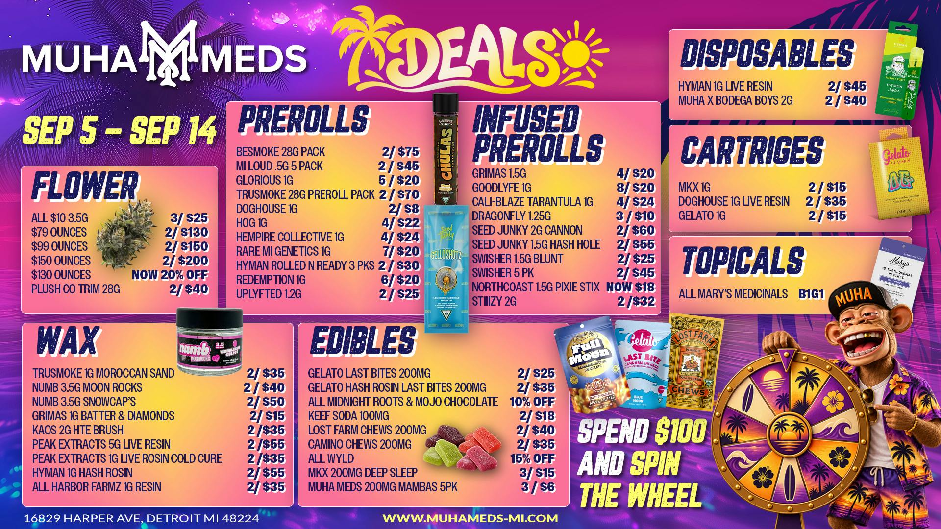 Muha Meds - Detroit Muha Eastside Deals: Spin, Save, and Shop Sep 5-14