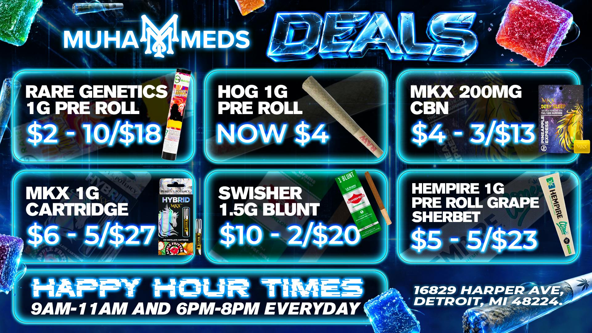 Muha Meds - Detroit Muha Meds Happy Hour Deals: Daily Savings Are Live