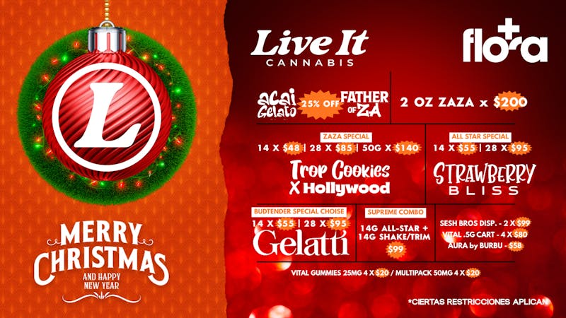 FLORA 14g x $45 28g x $75 | 14g x $50 28g x $85