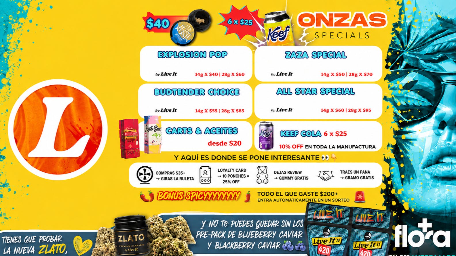 FLORA onzas desde $60 | $70| $85| $95 !!!!!