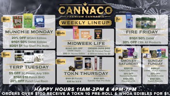 CannaCo Delivery-Pacific Beach $1 Pre-Rolls + Edibles With Orders $100+