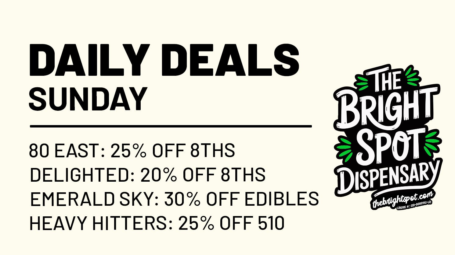 The Bright Spot Sunday Deals At The Bright Spot
