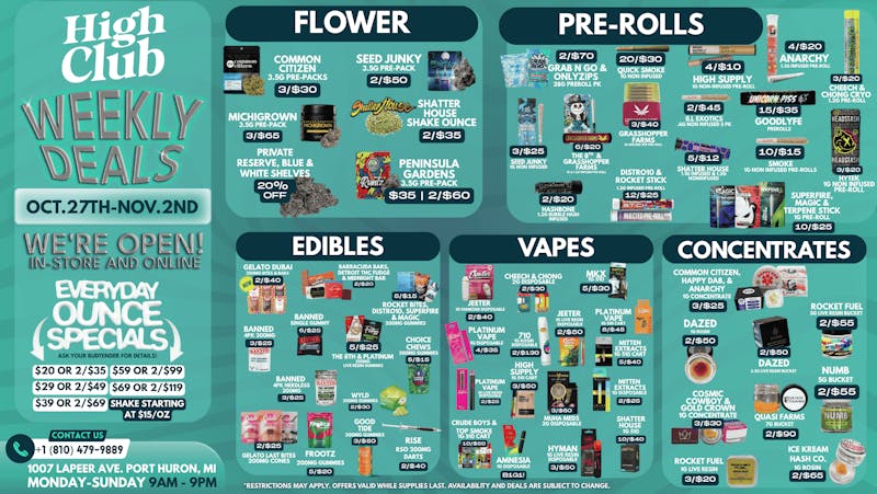 High Club Port Huron Treat Yourself — No Tricks 🍬