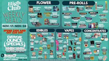 High Club Port Huron $25 OFF WHEN YOU SPEND $100!