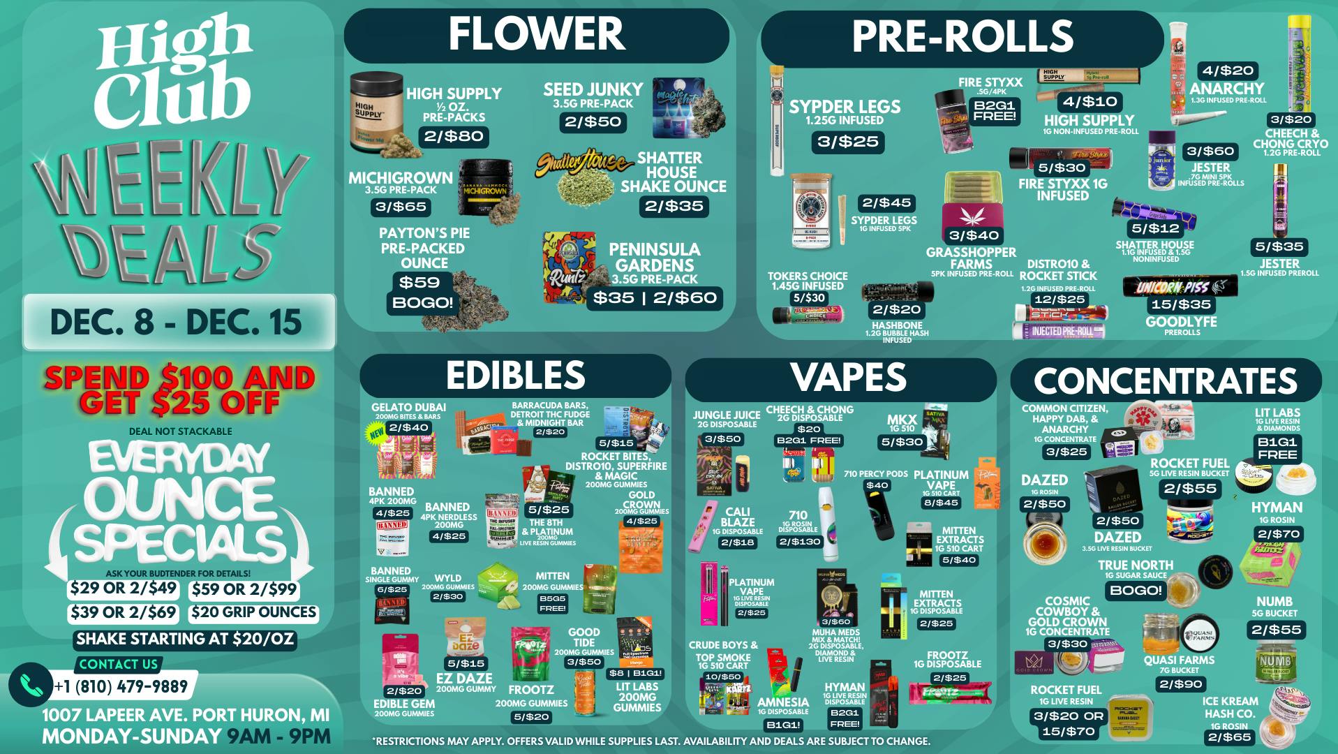 High Club Port Huron Snow Day Essentials - Spend $100 and Get $25 OFF!❄