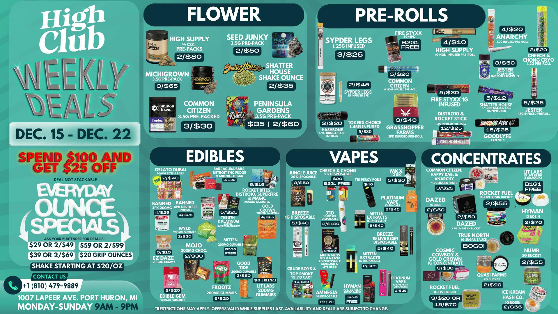 High Club Port Huron 🎄Holiday Season is here at High Club! 🎄