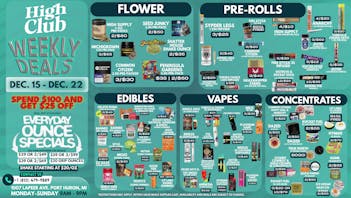 High Club Port Huron 🎄Holiday Season is here at High Club! 🎄