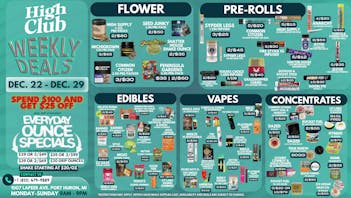 High Club Port Huron ❄️Cold Outside. Deals Inside. Save $25 on $100!❄️