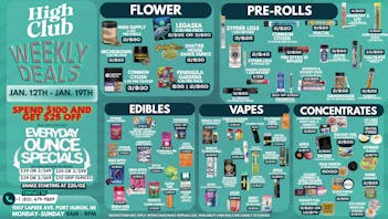 High Club Port Huron New Week, New Heat!🔥Save $25 When You Spend $100!