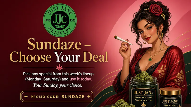 Just Jane East (Delivery) Sundaze - Choose your Deal!