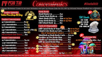 Full Tilt Cannabis Co - Miami 👅Tasties Saturday👅 Price Drop All Day!