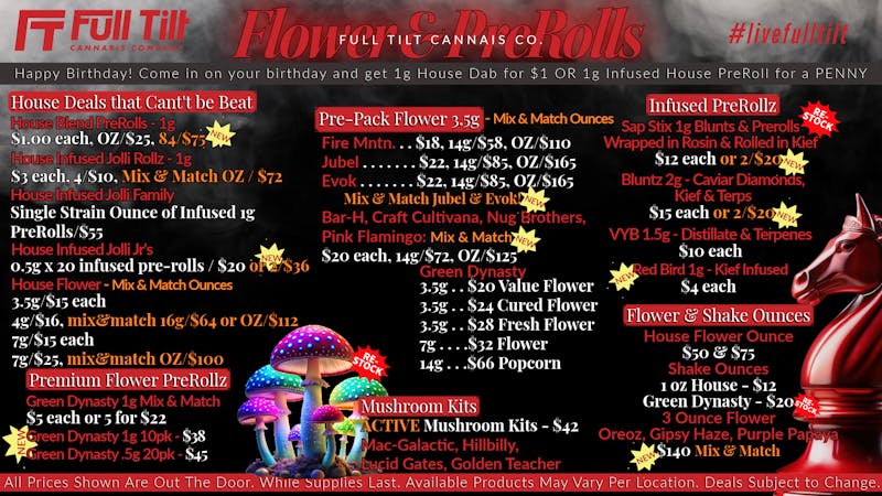 Full Tilt Cannabis Co - Miami $140 3 Ounces of Flower