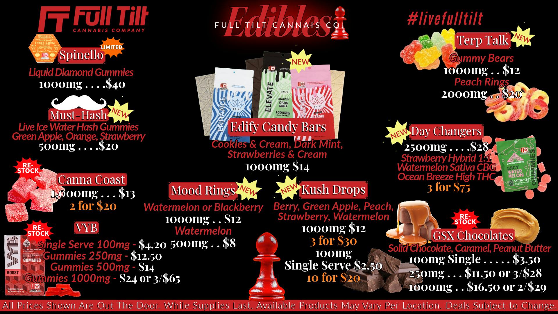 Full Tilt Cannabis Co - Miami 2/$29 1,000mg GSX Chocolate