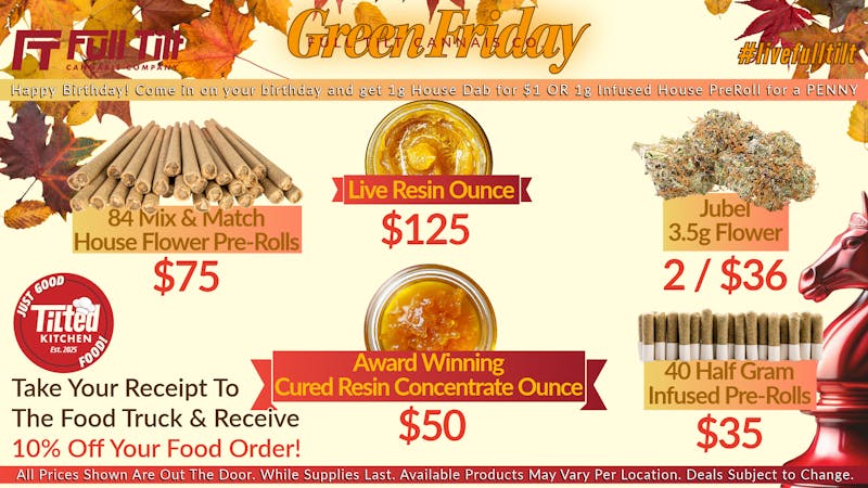 Full Tilt Cannabis Co - Miami $125 Live Resin Ounce