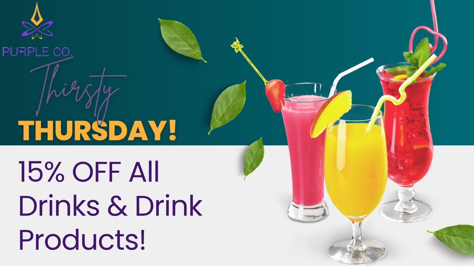 Purple Co Congress 15% OFF DRINKS & DRINK PRODUCTS!