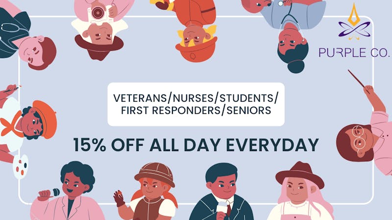 Purple Co Congress 15% OFF Veterans/Nurses/Students/First Responders