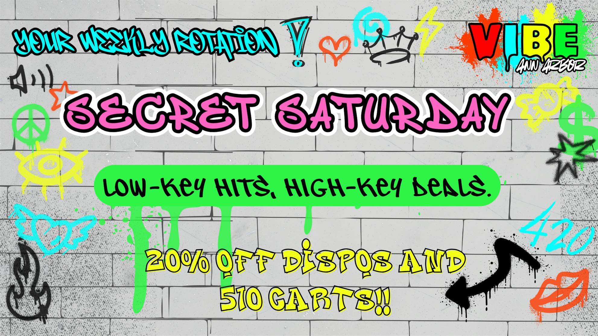 Vibe Ann Arbor 20% OFF DISPO VAPES AND CARTS! EVERY SATURDAY