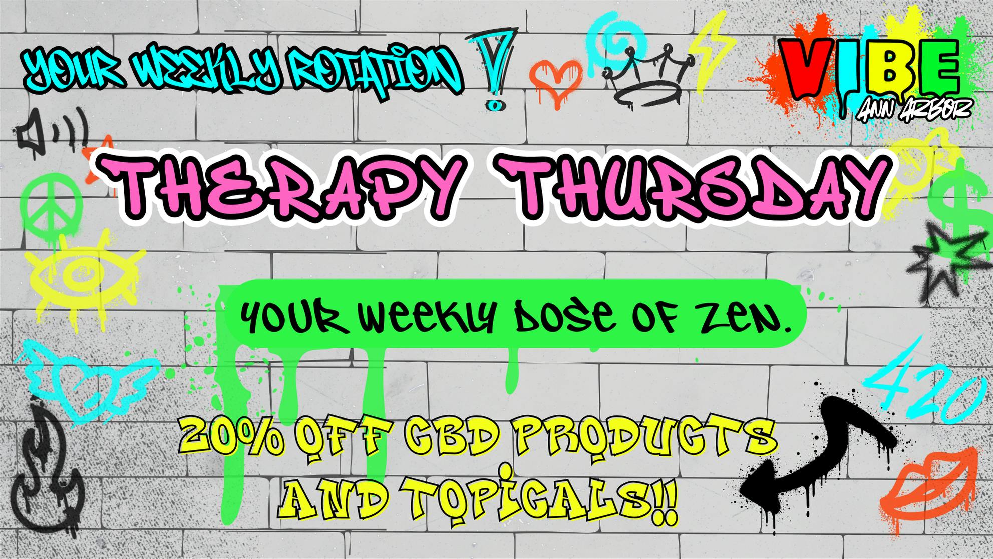 Vibe Ann Arbor 20% OFF CBD PRODUCTS AND TOPICALS EVERY THURSDAY