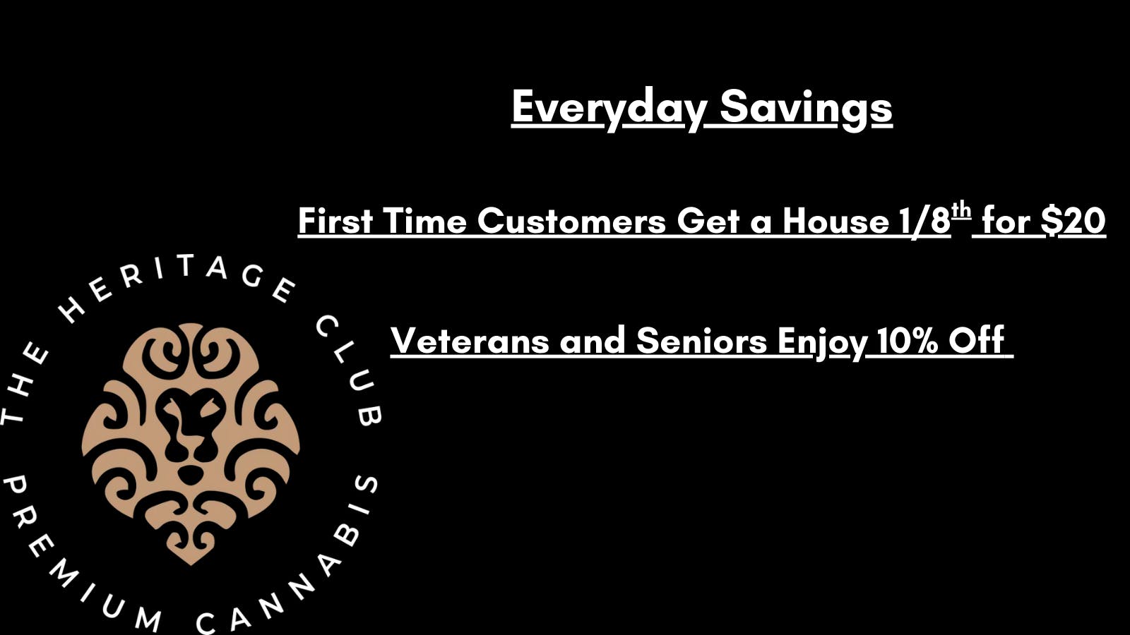 The Heritage Club Everyday Savings - New Customers | Vets | Seniors