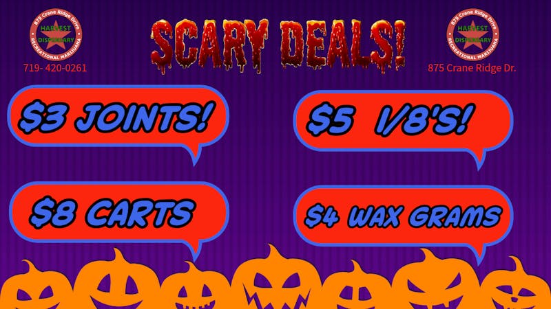 Harvest Dispensary Halloween Deals!