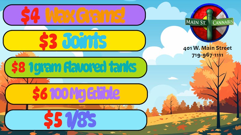 Main Street Cannabis November Deals!