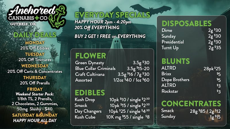 Anchored Cannabis - Guthrie Come check out the best deals in Guthrie!