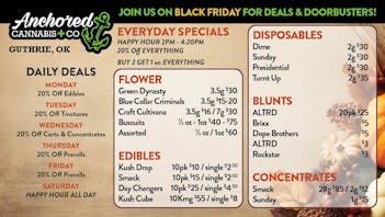 Anchored Cannabis - Guthrie Come check out the best deals in Guthrie!!
