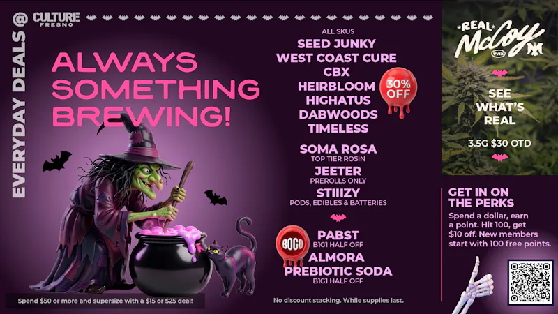 Culture Fresno - Bullard SPOOKY OCTOBER DEALS!!