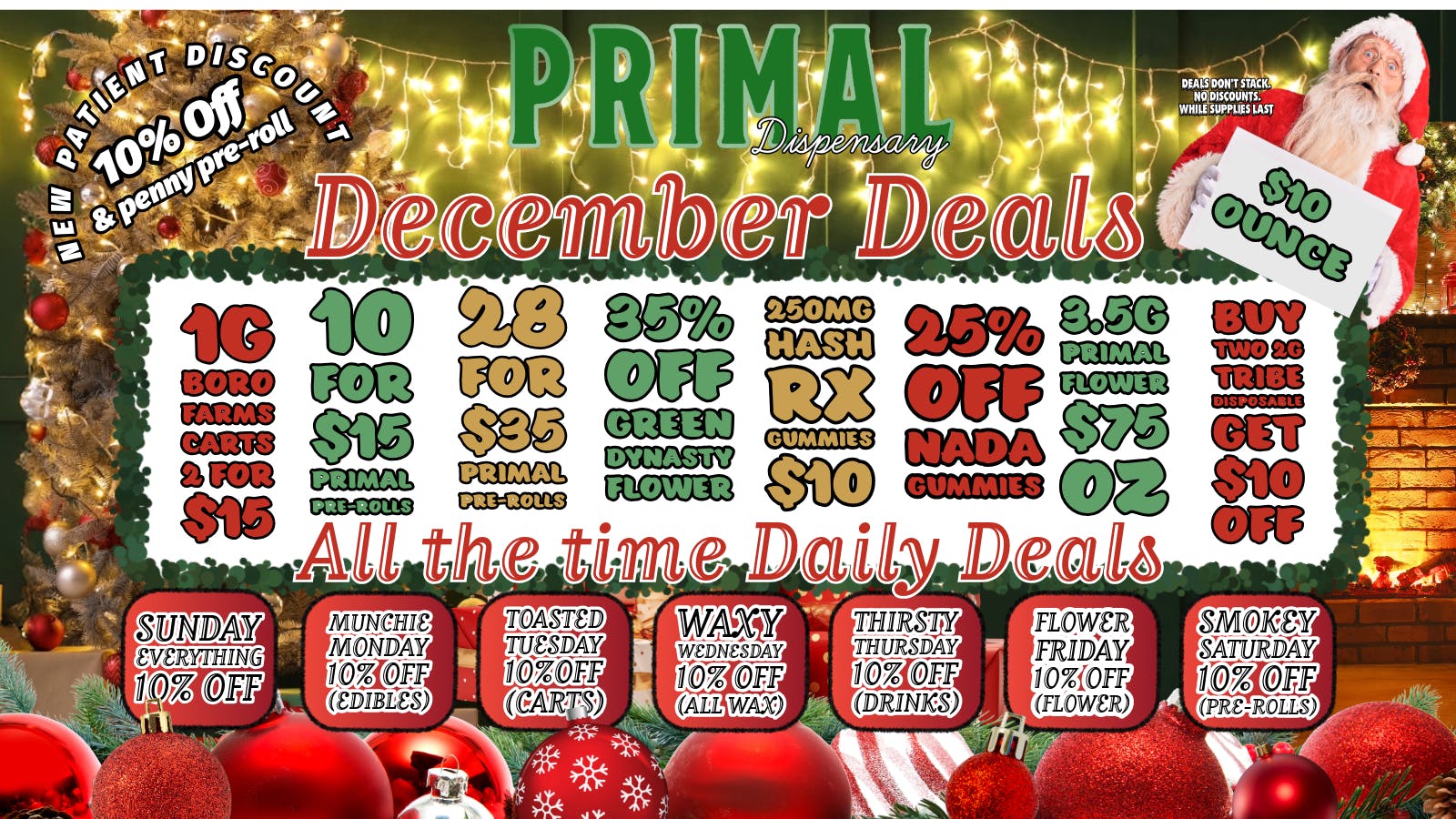 Primal Dispensary December Deals!