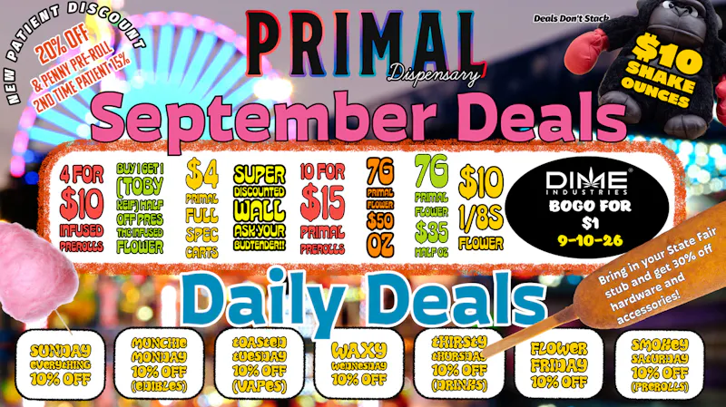 Primal Dispensary September Deals