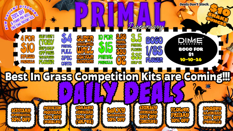 Primal Dispensary October Deals!!