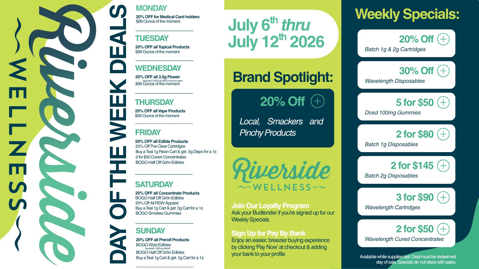 Riverside Wellness Weekly Savings 7/6-7/12