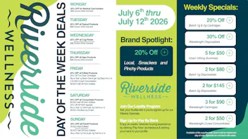 Riverside Wellness Weekly Savings 7/6-7/12