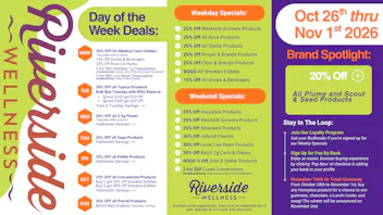 Riverside Wellness Halloween Week Deals 10/26-11/1