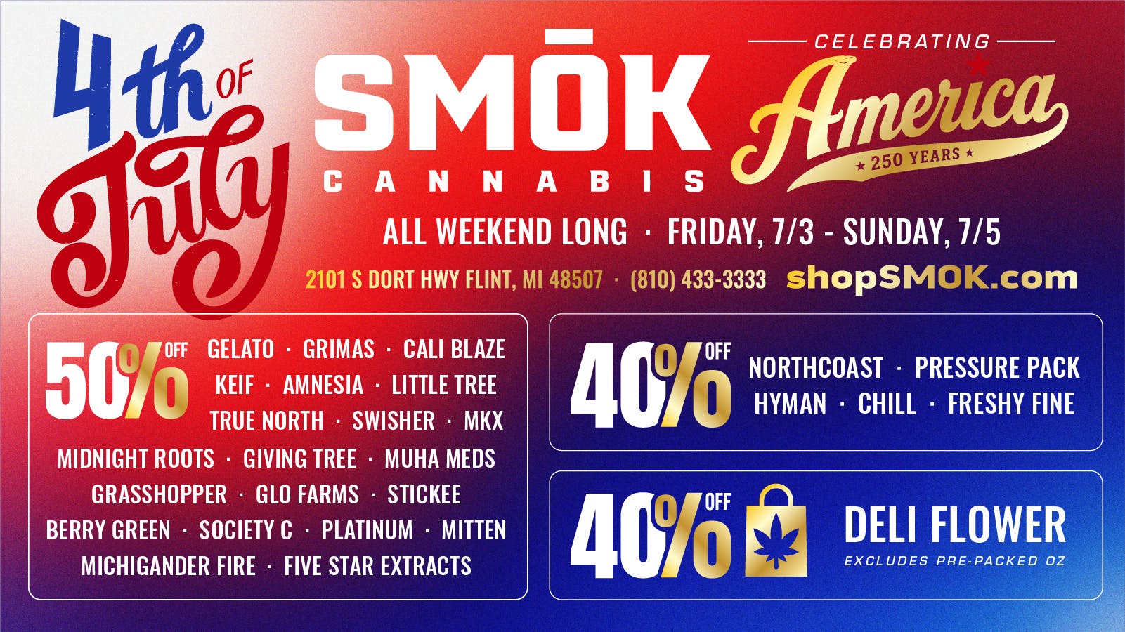 Smók Cannabis 60% OFF ALL JEETER PREROLLS ALL WEEKEND LONG