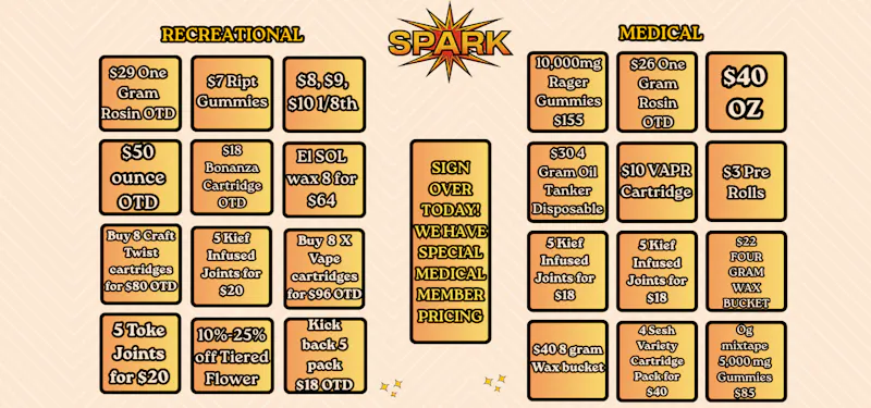 Spark Dispensary May Deals at Spark