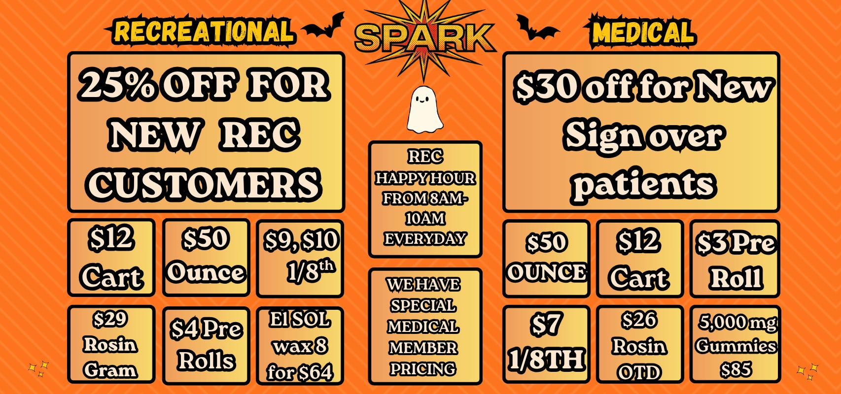 Spark Dispensary Spooky Season is here at Spark!