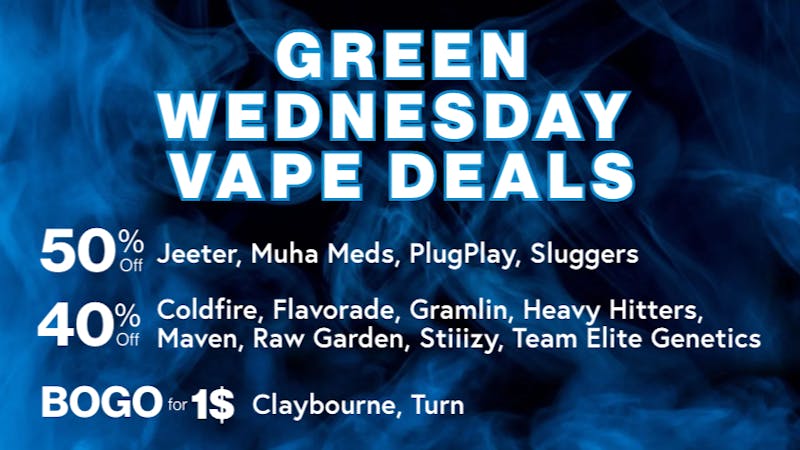 The Artist Tree Cannabis Dispensary and Weed Delivery Dana Point GREEN WEDNESDAY VAPE DEALS!!!