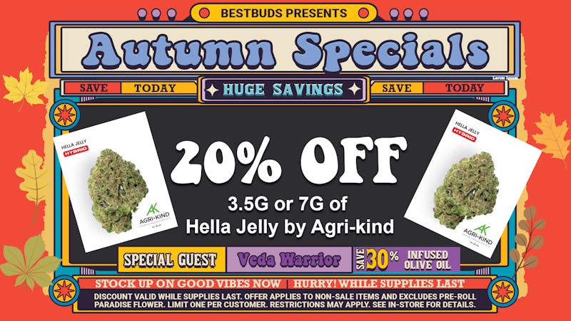 BestBuds Dispensary ✨ Support Women-Owned! 20% OFF Hella Jelly at Best