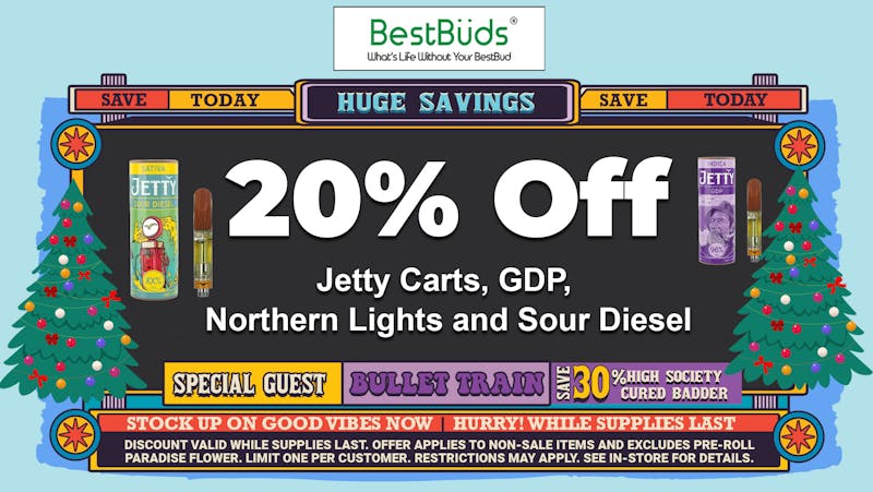 BestBuds Dispensary 🔥 20% Off All Jetty Carts! 🔥