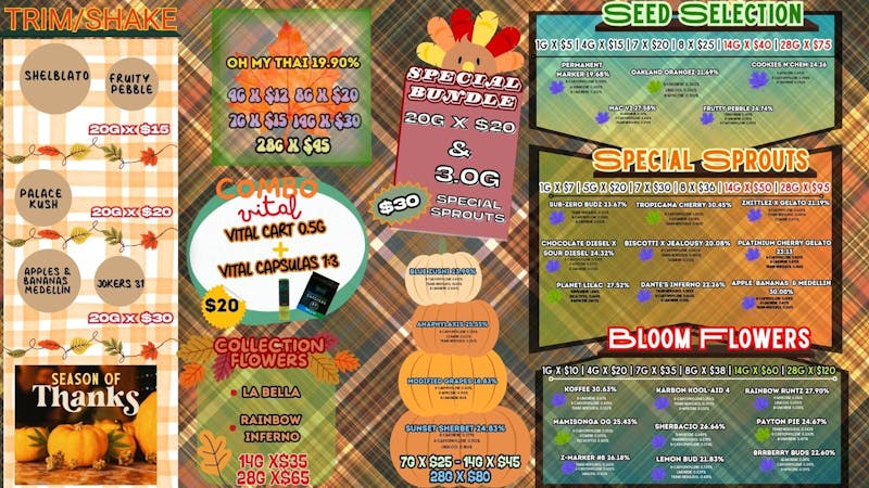 Seed Cannabis Collection UNETE NUESTRO.WAPP.TRIM20X$20 FLOR|28GX$45|28X$65