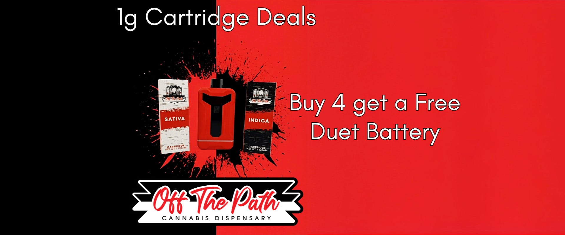 Off The Path Cannabis Dispensary 1g Cartridge Deals